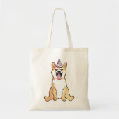 Shiba Inu Dog Drawing Cute Canvas tas (Voorkant)