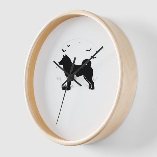 Shiba Inu Dog - Halloween Moon Silhouette Oversize (Hoek)