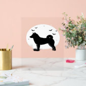 Shiba Inu Dog - Halloween Moon Silhouette Oversize Acryl Bord (Huwelijk)