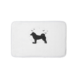Shiba Inu Dog - Halloween Moon Silhouette Oversize Badmat