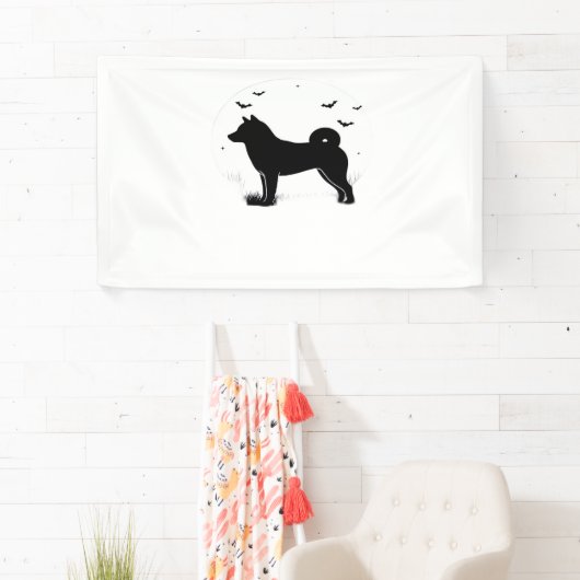 Shiba Inu Dog - Halloween Moon Silhouette Oversize Spandoek (Insitu)