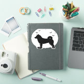 Shiba Inu Dog - Halloween Moon Silhouette Oversize Sticker (iPad Cover)