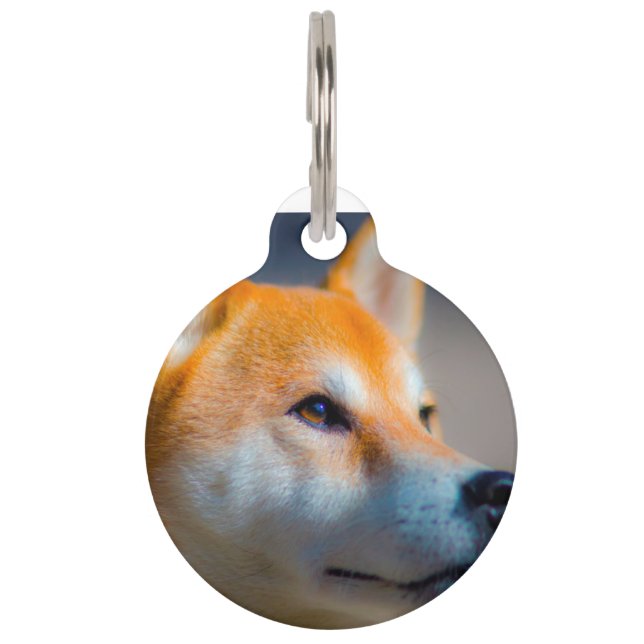 Shiba Inu Dog. Huisdierpenning (Voorkant)
