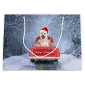 Shiba Inu Dog in sneeuw, met kersttruck Groot Cadeauzakje (Voorkant)