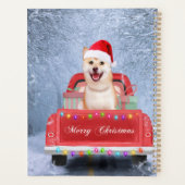Shiba Inu Dog in sneeuw, met kersttruck Planner (Achterkant)