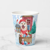 Shiba Inu Dog in sneeuwkersthondenhuis Papieren Bekers (Achterkant)