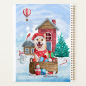 Shiba Inu Dog in sneeuwkersthondenhuis Planner (Achterkant)