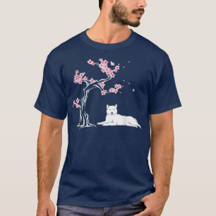 Shiba Inu Dog Japanse Cherry Blossom Sakura Flowe T-shirt