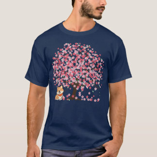 Shiba Inu Dog Japanse Cherry Cute Blossom Sakura T-shirt