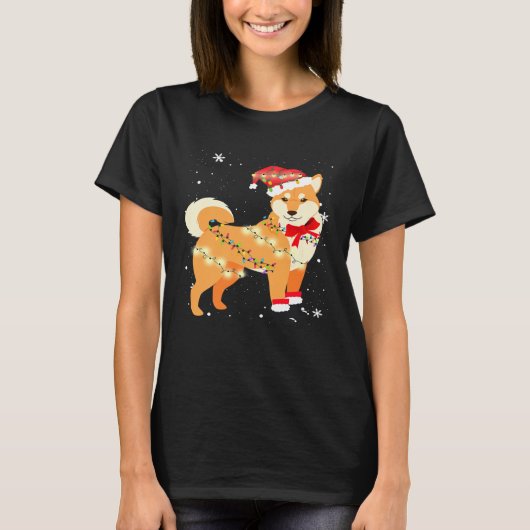 Shiba Inu Dog kerstboom mama T-shirt (Voorkant)