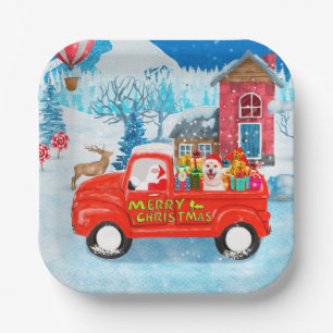 Shiba Inu Dog-kerstcadeau Snow Papieren Bordje