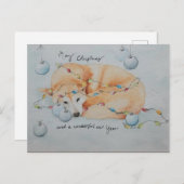 Shiba Inu Dog kerstkaart Briefkaart (Voorkant / Achterkant)