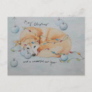 Shiba Inu Dog kerstkaart Briefkaart
