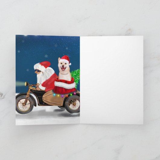 Shiba Inu Dog kerstkerstkerstman Kaart (Binnen)