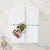 Shiba Inu Dog Kerstmis Cadeaulabel (Met Touw)