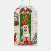Shiba Inu Dog Kerstmis Cadeaulabel (Achterkant)