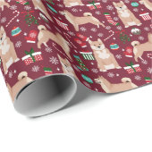 Shiba Inu Dog Kerstmis Cadeaupapier (Rol Hoek)