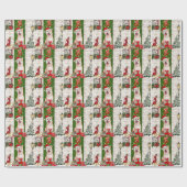 Shiba Inu Dog Kerstmis Cadeaupapier (Vlak)