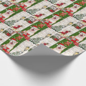 Shiba Inu Dog Kerstmis Cadeaupapier (Hoek)