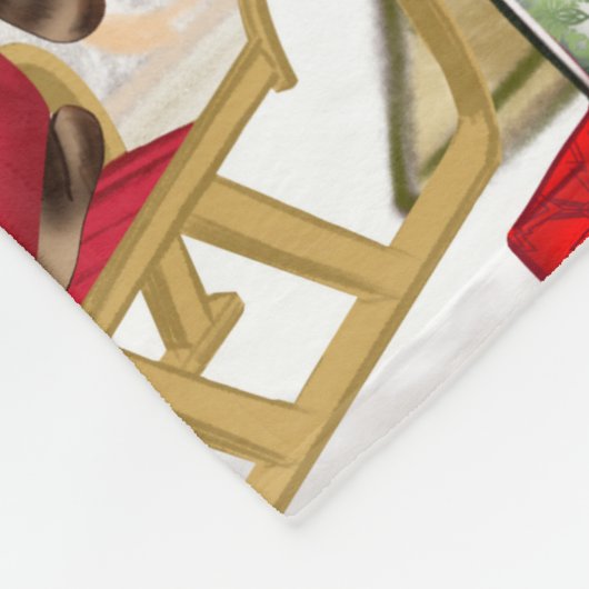 Shiba Inu Dog Kerstmis Fleece Deken (Hoek)