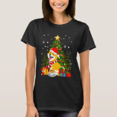 Shiba Inu Dog Kerstmis is een koffielichtboom-kers T-shirt (Voorkant)