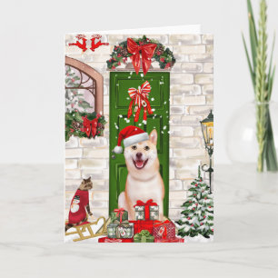 Shiba Inu Dog Kerstmis Kaart