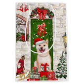Shiba Inu Dog Kerstmis Medium Cadeauzakje (Voorkant)