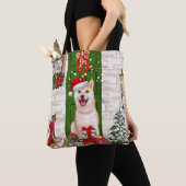 Shiba Inu Dog Kerstmis Tote Bag (Dichtbij)