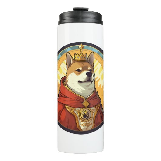 Shiba Inu Dog King Thermosbeker (Voorkant)