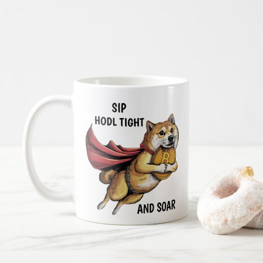 Shiba Inu Dog Koffiemok (Met donut)
