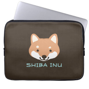 Shiba Inu Dog met aangepaste tekst Laptop Sleeve
