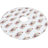 Shiba Inu Dog met Hearts Valentijnsdag Kerstboom Rok (Gekanteld)