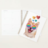 Shiba Inu Dog met Hearts Valentijnsdag Planner (Display)