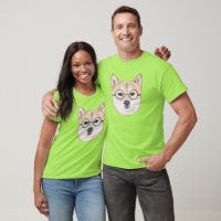 Shiba Inu Dog met overmaatse ronde glazen