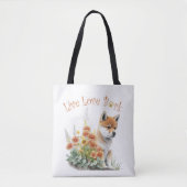 Shiba Inu Dog Mom Floral Tote Bag (Voorkant)