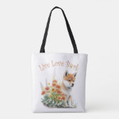 Shiba Inu Dog Mom Floral Tote Bag (Achterkant)