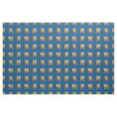 Shiba Inu Dog Pattern Classic Blue Stof (Fat Quarter)