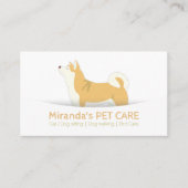 Shiba Inu Dog Pet Care Sitting Bathing & Grooming Afsprakenkaartje (Voorkant)