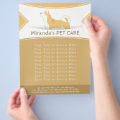 Shiba Inu Dog Pet Care Sitting Bathing & Grooming Flyer (Hand)