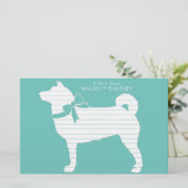 Shiba Inu Dog Puppy Briefpapier (Staand voorkant)