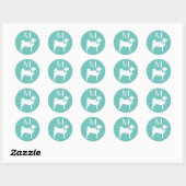 Shiba Inu Dog Puppy Ronde Sticker (Vel)