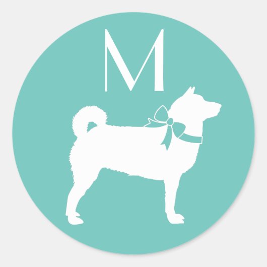 Shiba Inu Dog Puppy Ronde Sticker (Voorkant)