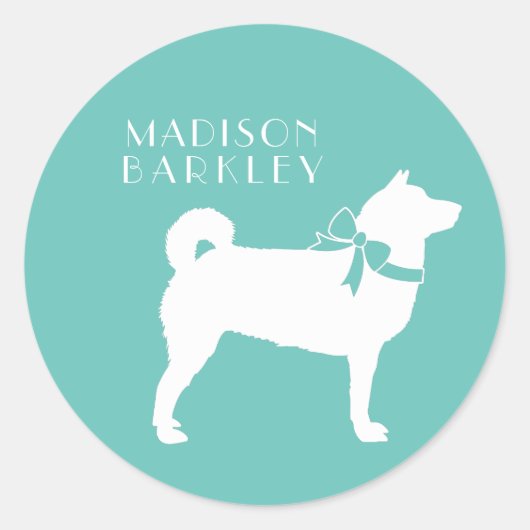 Shiba Inu Dog Puppy Ronde Sticker (Voorkant)