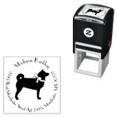 Shiba Inu Dog Puppy Zelfinktende Stempel (In situ)