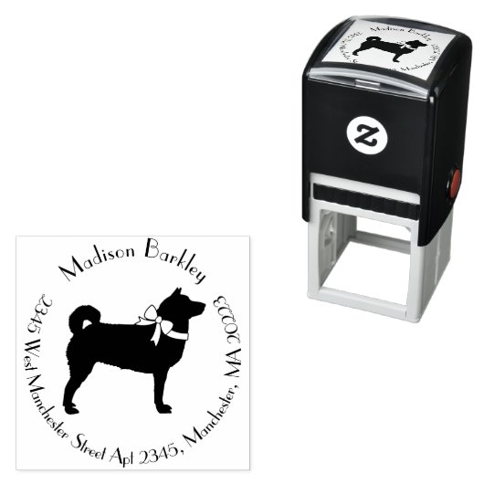 Shiba Inu Dog Puppy Zelfinktende Stempel (In situ)