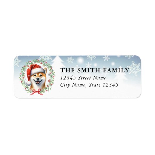 Shiba Inu Dog Return Address Labels (Voorkant)