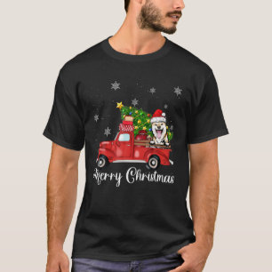 Shiba Inu Dog Riding Red Vrauck Kerstmis T-shirt