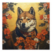 Shiba Inu Dog Samurai Foto Afdruk (Voorkant)