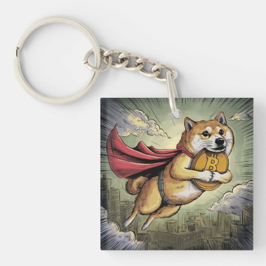 Shiba Inu Dog Sleutelhanger (Voorkant)