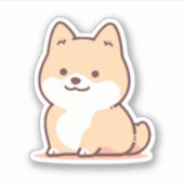 Shiba Inu Dog Sticker Kawaii (Voorkant)